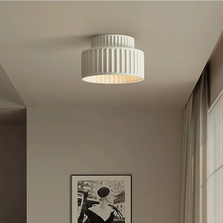 Plafonnier Minimaliste Crème pour Chambre – Crealuxa