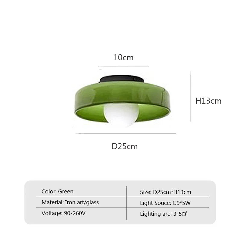 Plafonnier en verre blanc vintage pour entrée – Orbique