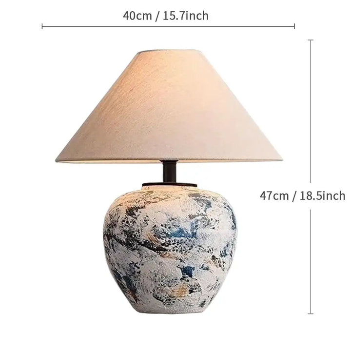 Lampe de table céramique style japonais pour salon – Zenara