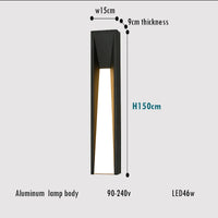 Applique Murale LED en Aluminium Noir pour Extérieur – Arclion