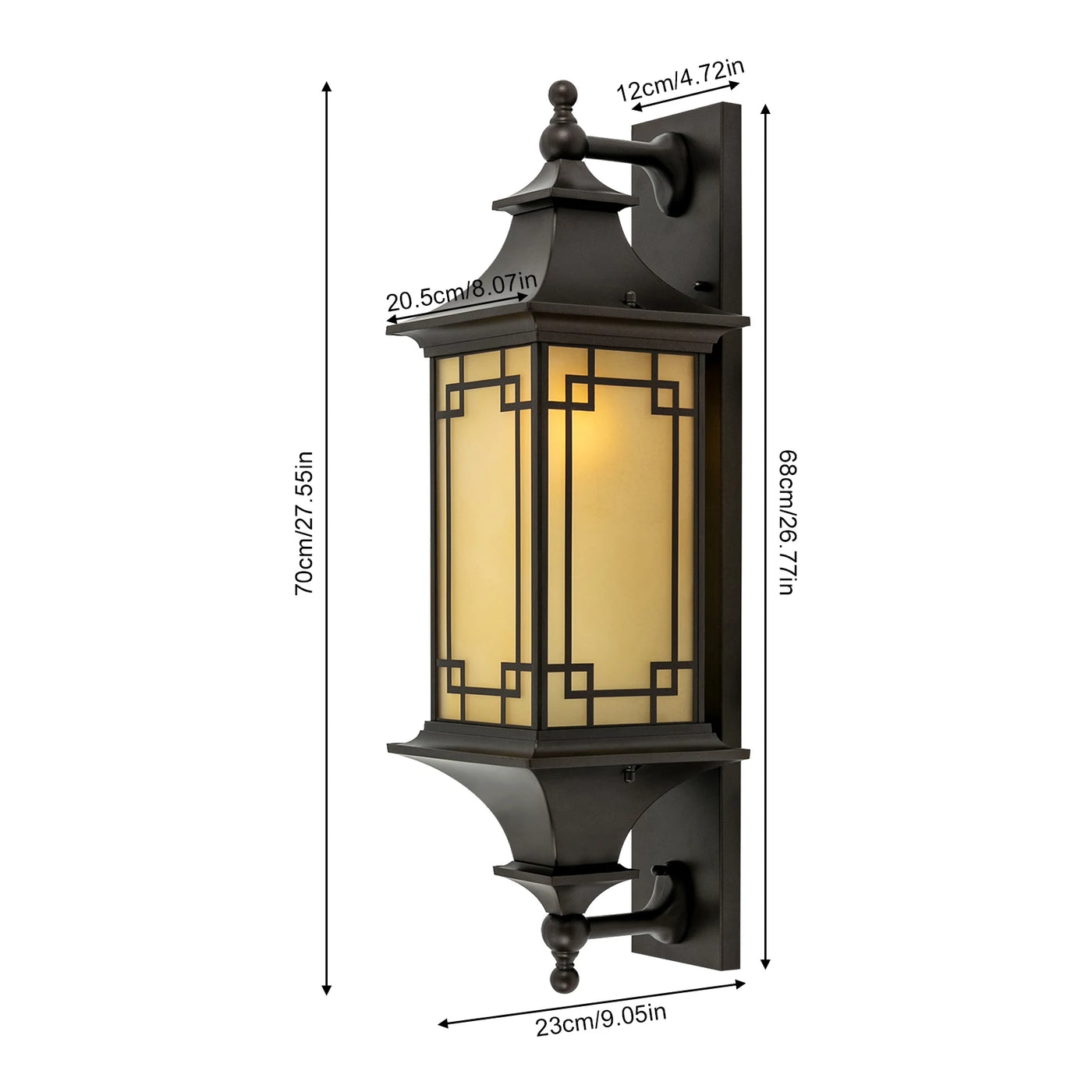 Applique murale extérieure en aluminium et verre – Candelor