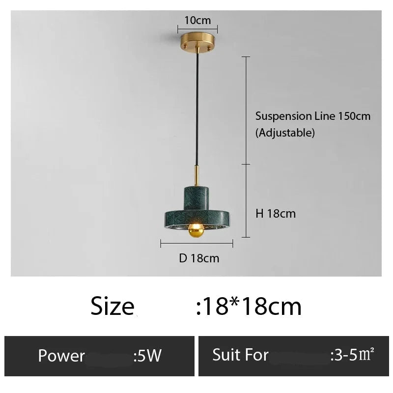 Suspension minimaliste en cuivre pour chambre – Arionelle