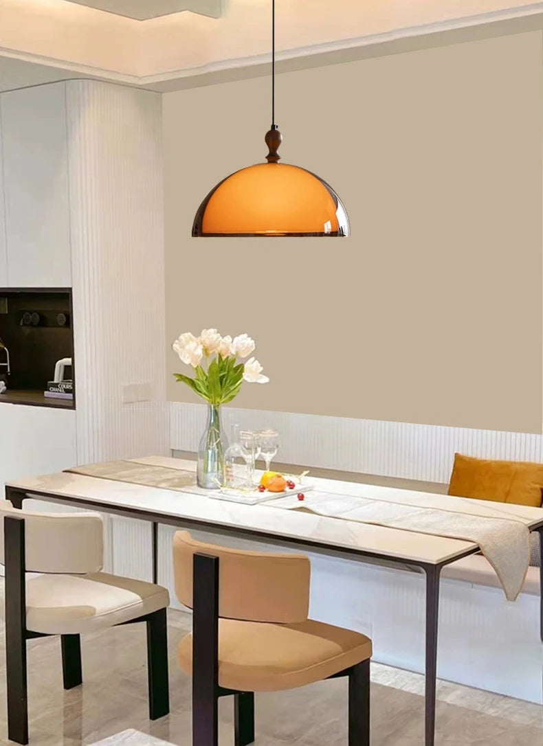 Bruine acryl hanglamp voor eetkamer – Armoniel