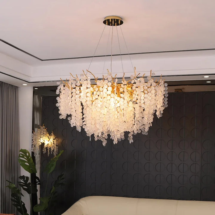 Lustre Cristal Moderne pour Salle à Manger – Crystalline