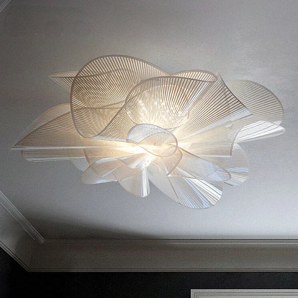 Plafonnier moderne en PVC noir pour chambre à coucher – Noctura