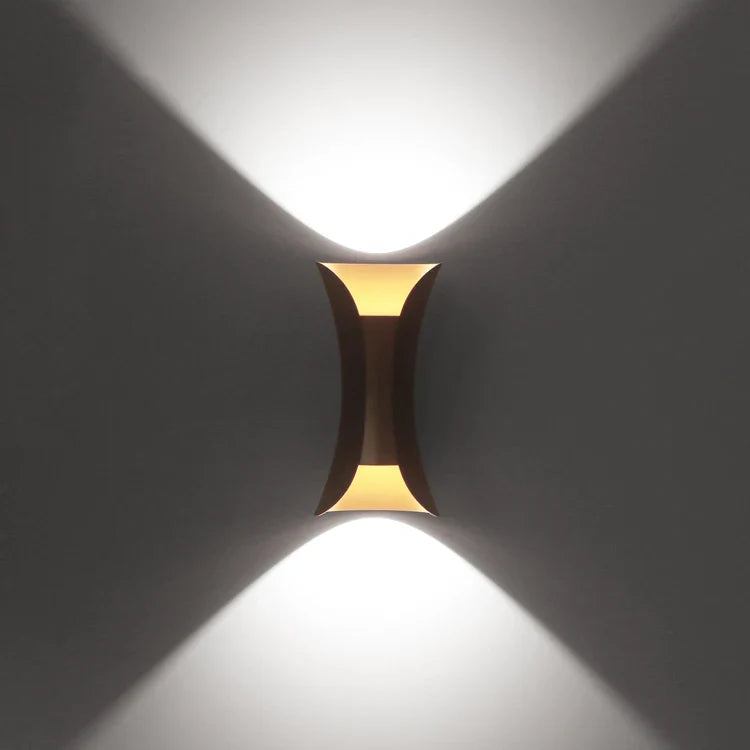 Applique murale extérieure directionnelle Nexa design bicolore noir et doré avec technologie COB - vue 8