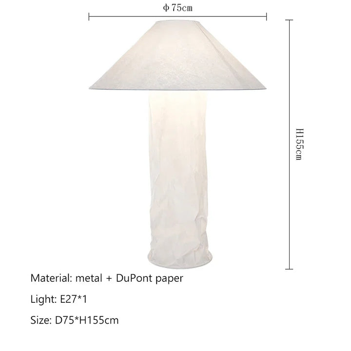 Lampe sur pied en fer et tissu pour salon – Armonéa