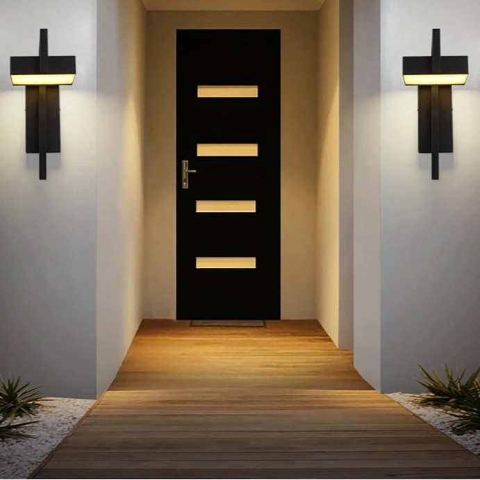 Applique murale LED en acier noir pour extérieur – Armonéa