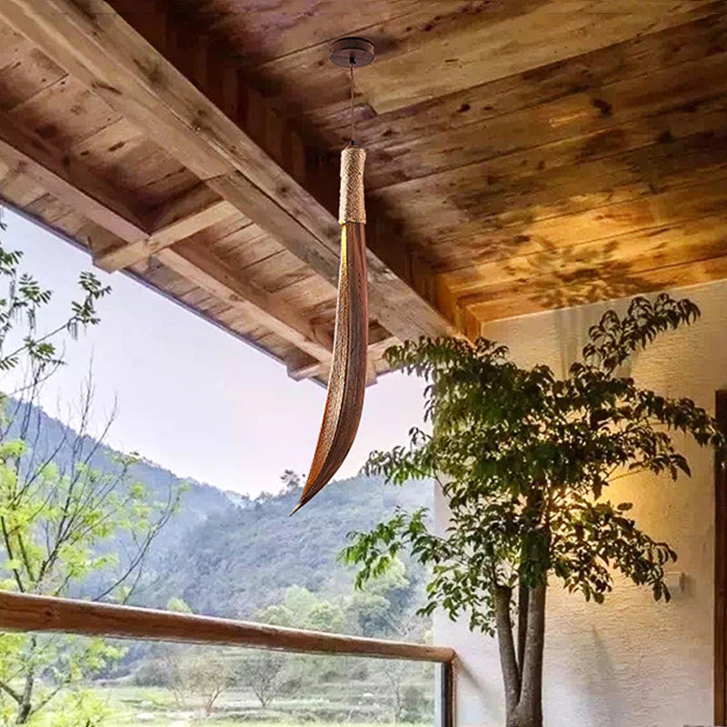 Houten Hanglamp Wabi-Sabi Design – Mirael