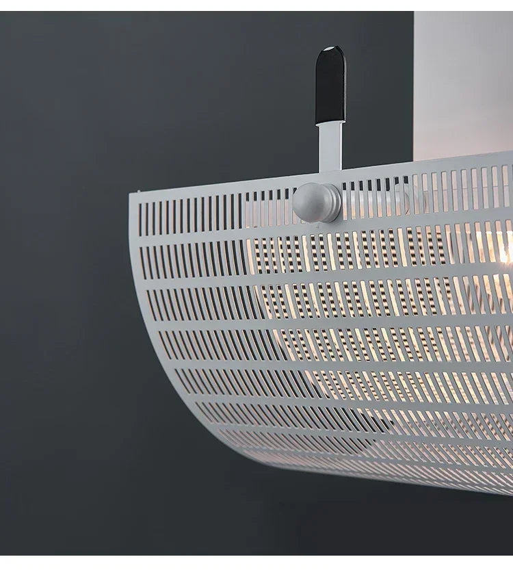 Moderne Hanglamp in Zwart en Wit Metaal voor Woonkamer – Zébrano