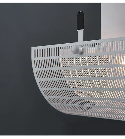 Moderne Hanglamp in Zwart en Wit Metaal voor Woonkamer – Zébrano
