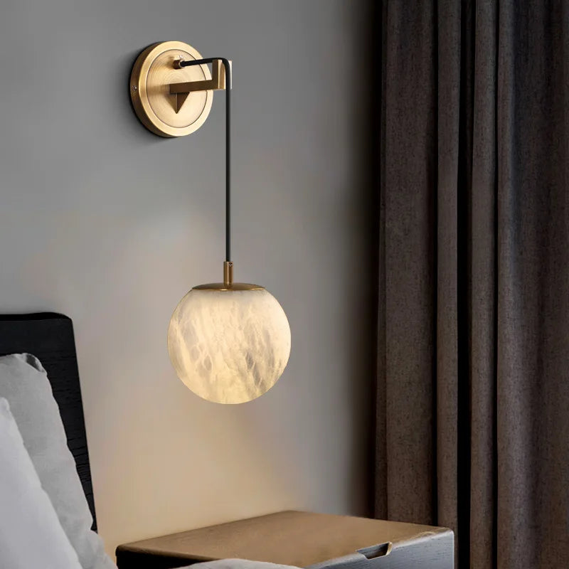 Applique Murale en Marbre et Cuivre pour Chambre – Marbrelia