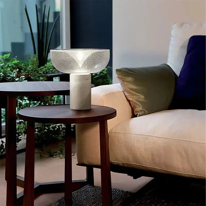 Lampe de table nordique en verre transparent – Aellara