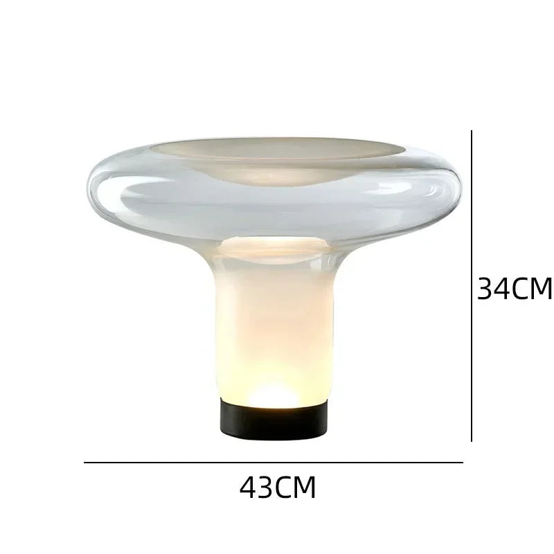 Lampe de Table en Verre Style Art Déco – Célestine