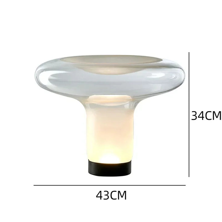 Lampe de Table en Verre Style Art Déco – Célestine