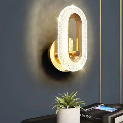 Directional Wall Light Ovalia minimalist design gold with acrylic diffuser - view 15