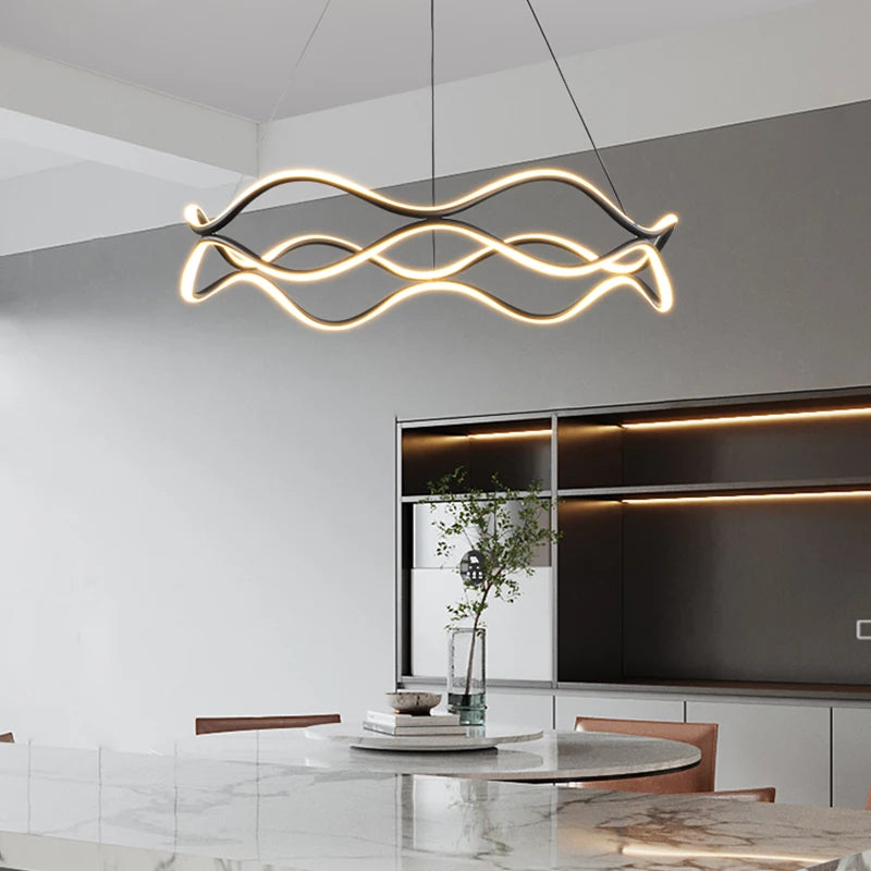 Hanglamp Aluminium LED Dimbaar Modern Design Woonkamer – Roumeas