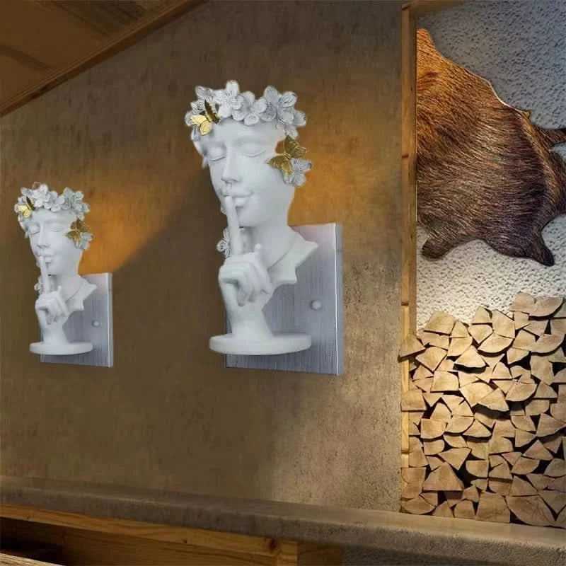 Applique Déco Intemporelle Résine Sculptée Style Sophistiqué Blanc – Luxella