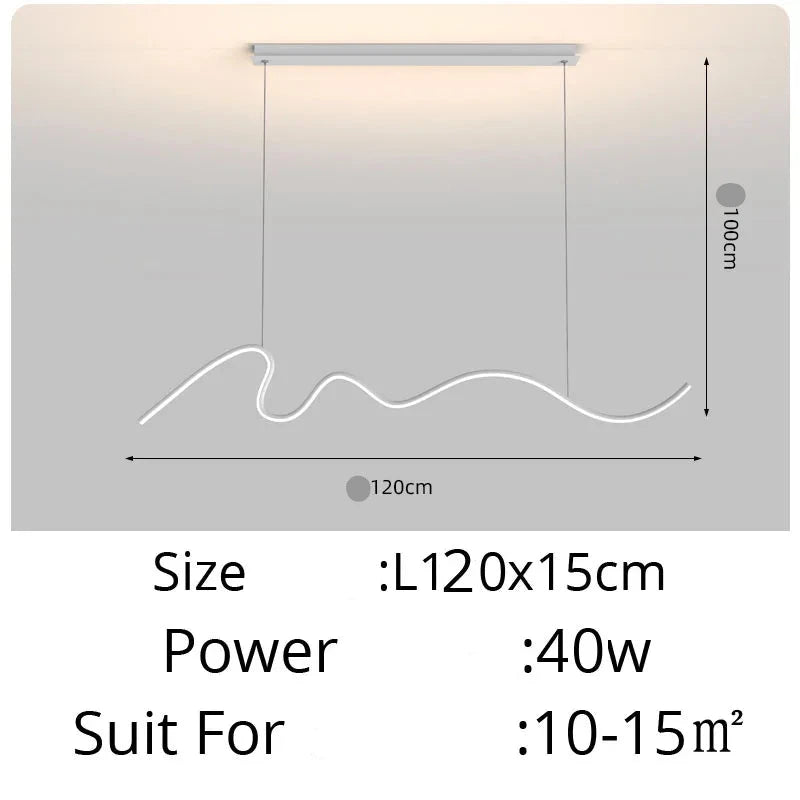 Suspension LED noire moderne pour intérieurs – Caelux