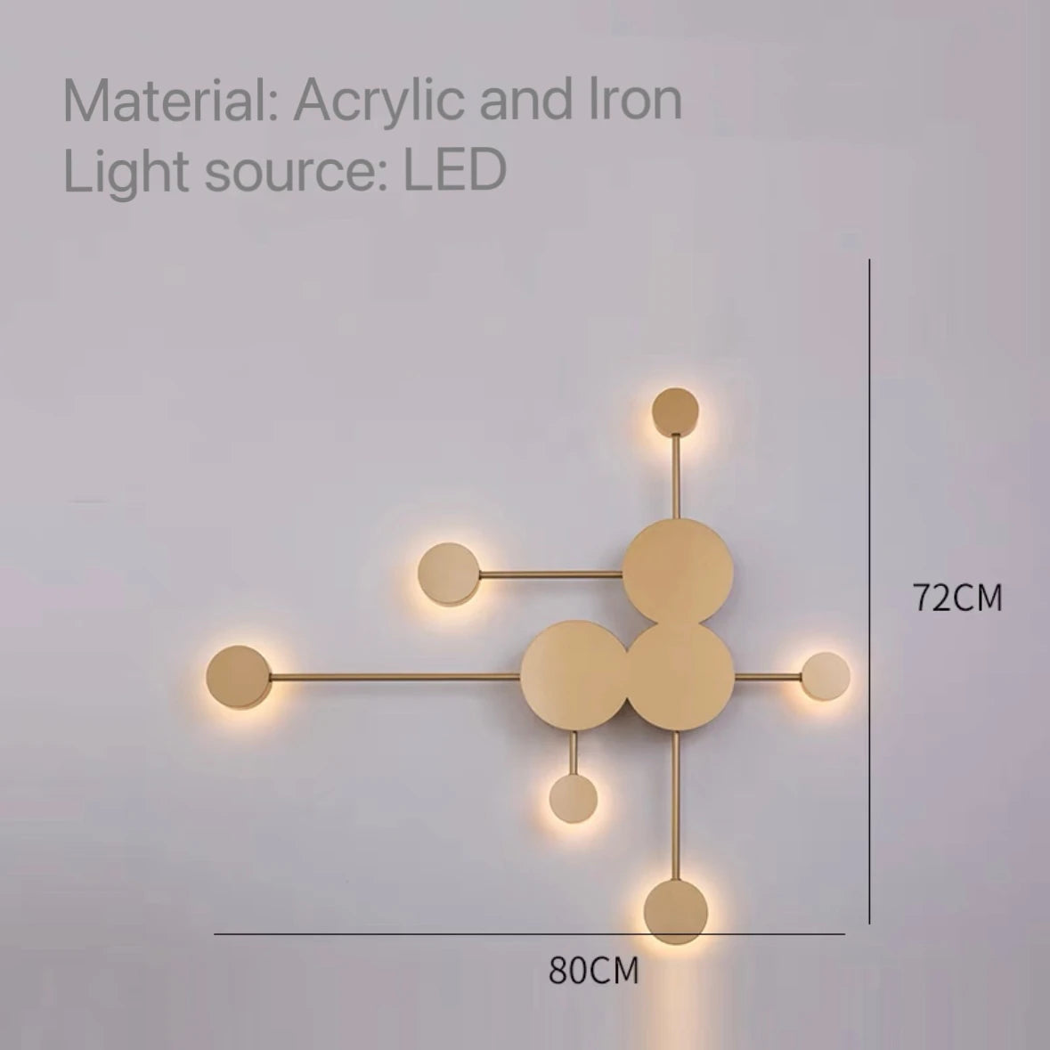 Applique murale moderne en fer noir pour salon – Noctarion