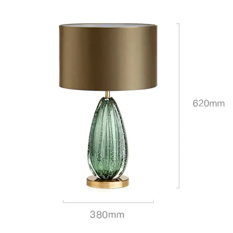 Ulmos Bedside Lamp in Artisanal Fluted Glass and Gilded Metal Vintage Design - View 11