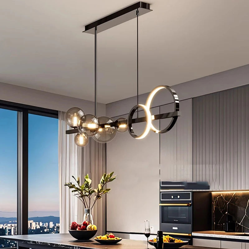 Hedendaagse hanglamp in legering voor woonkamer – Halura