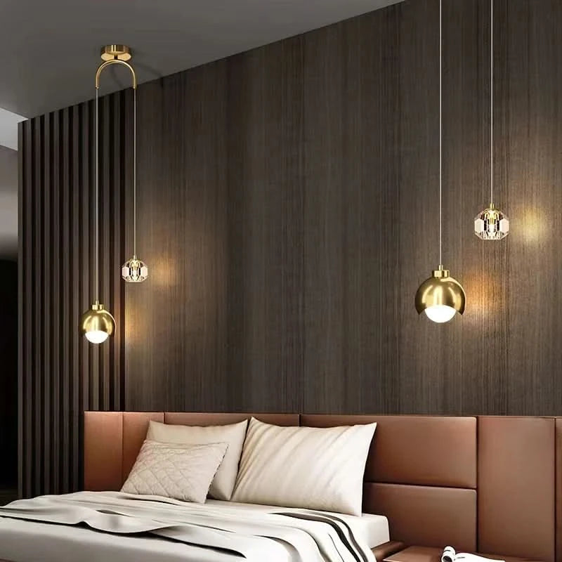 Hanglamp Zachte Sfeer Gouden Clip Designlamp Nordische Stijl – Élégance
