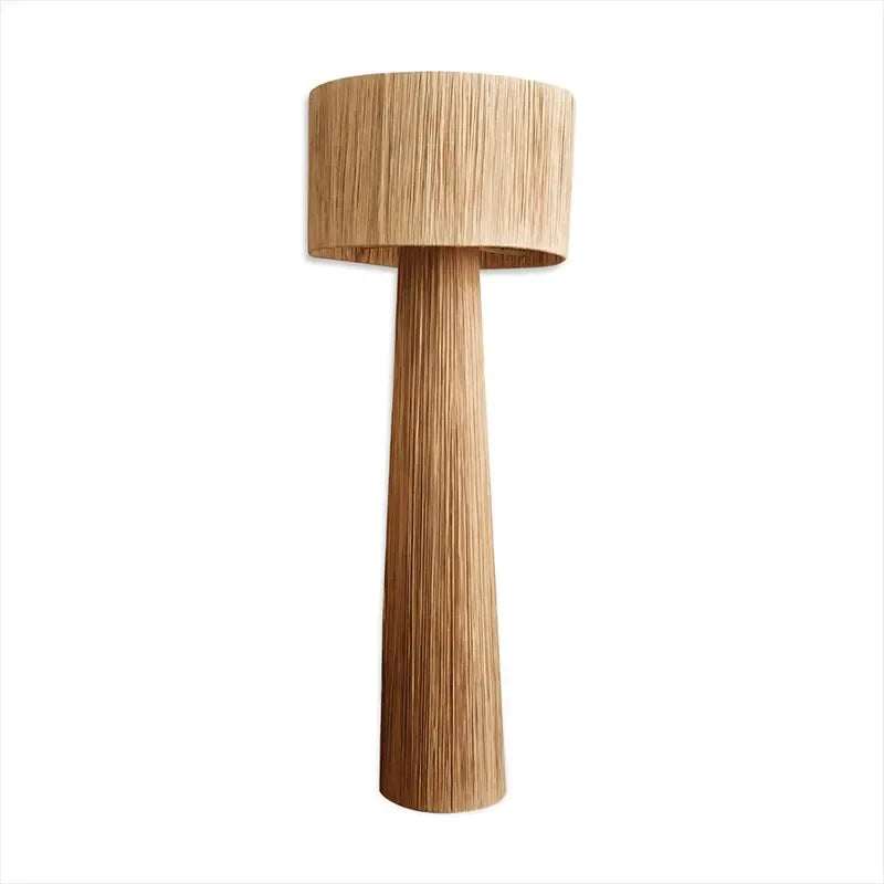 Lampe de sol en osier tressé style japonais – Kansora