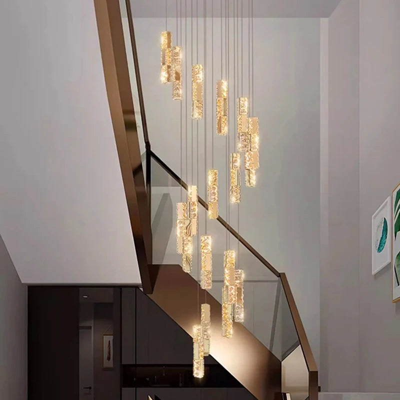 Lustre en cristal moderne pour salon – Cristarène