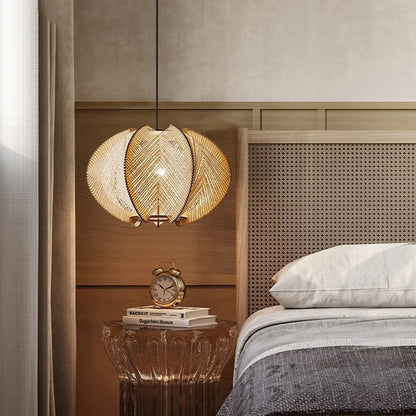 Hanglamp Hout Bamboe Noordische Stijl – Calyne