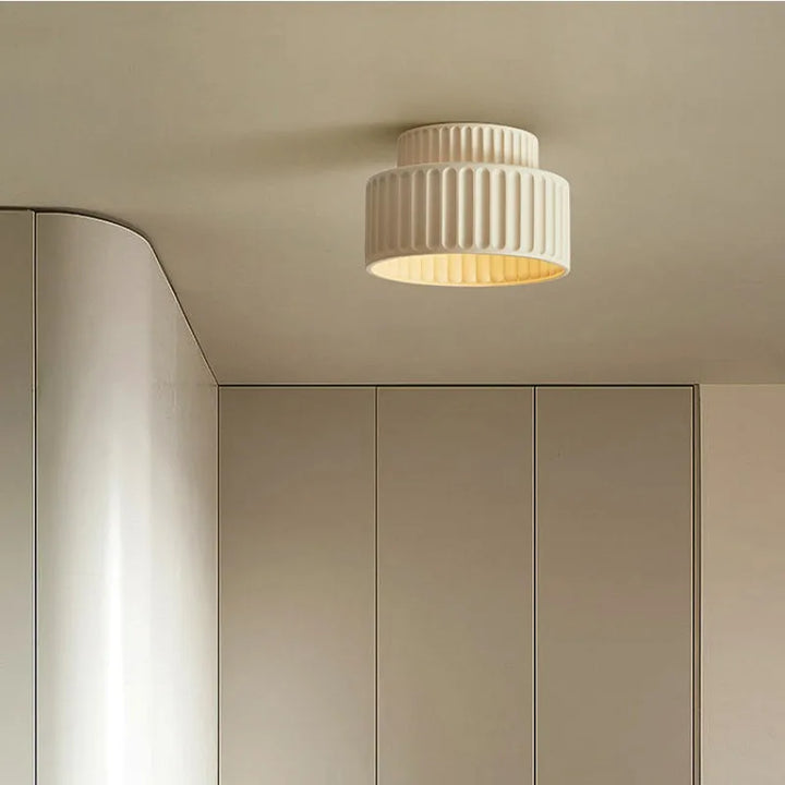 Plafonnier Minimaliste Crème pour Chambre – Crealuxa