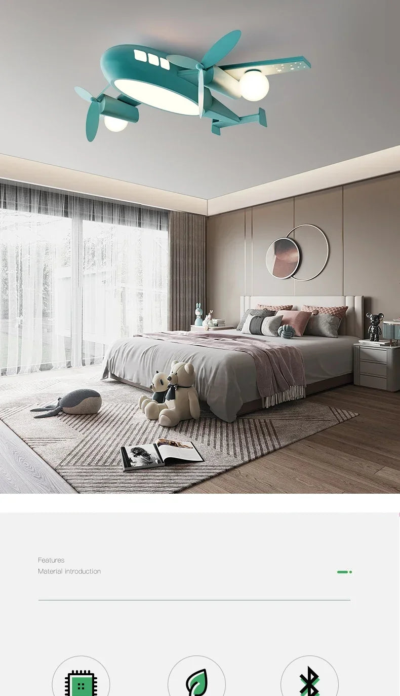 Plafonnier en bambou pour chambre d'enfant – Aerolys