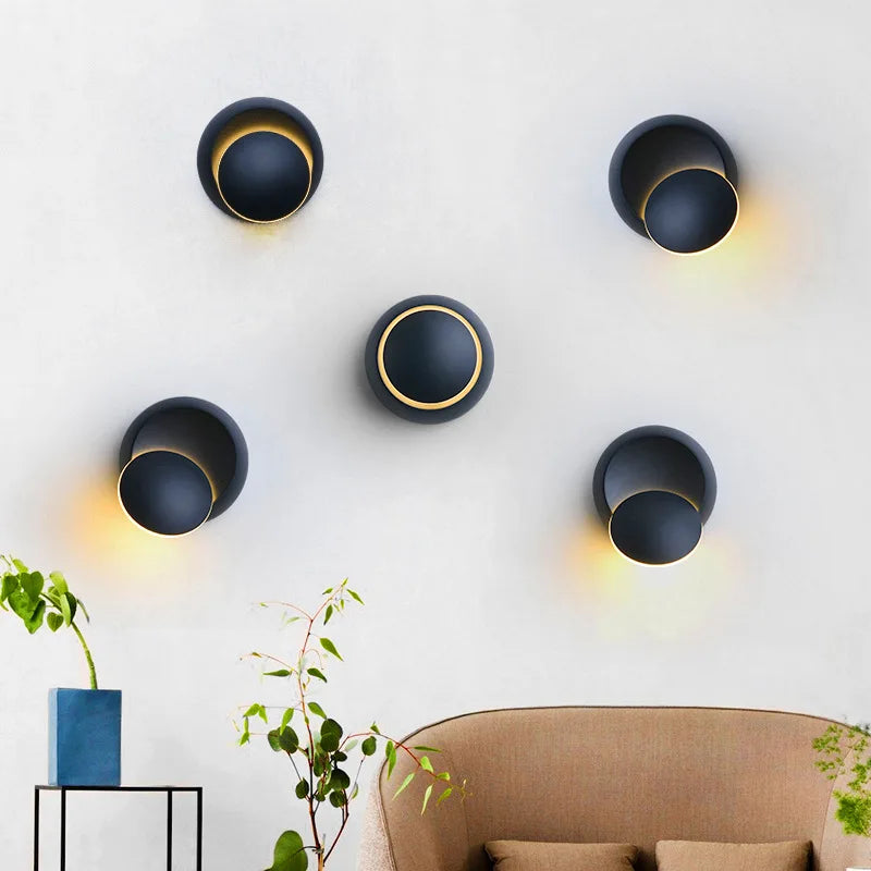 Lampe Murale Contemporaine Corps Métallique Orientable à 350° – Eclipse