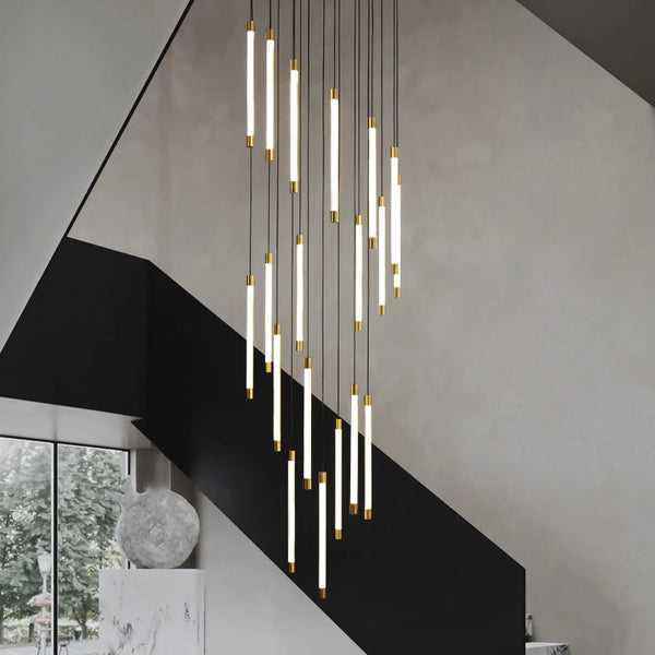 Lustre Escalier en Cuivre pour Villas et Hôtels – Célestine