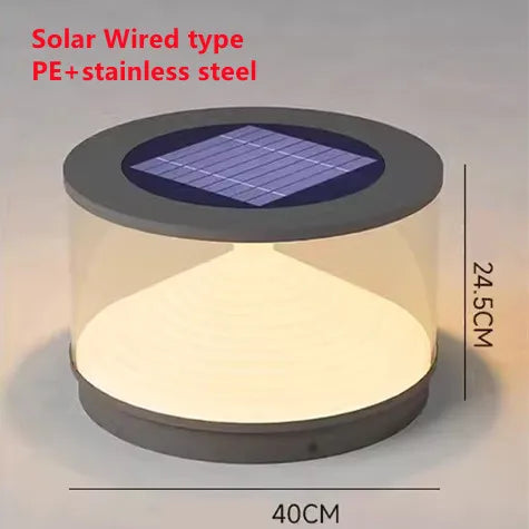 Lampe solaire de jardin en acier inoxydable – Soléclat