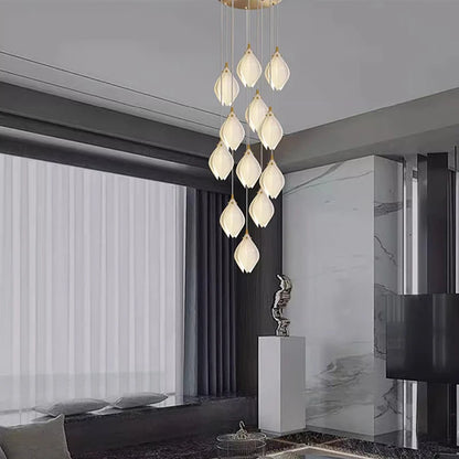 Moderne glazen hanglamp voor woonkamer – Solistar