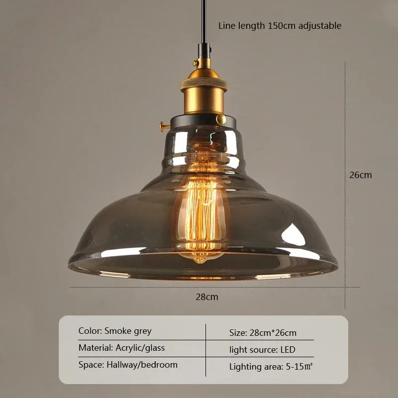 Suspension en verre fumé pour salons et chambres – Ornelica