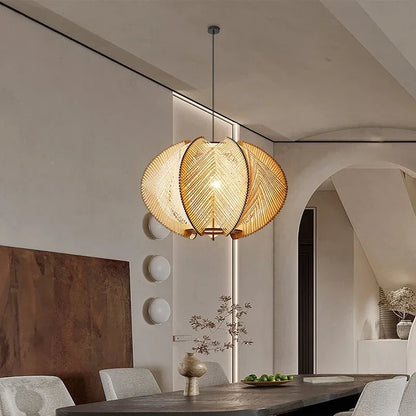 Hanglamp Hout Bamboe Noordische Stijl – Calyne