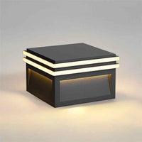 Lampe solaire extérieure carrée en acier inoxydable – Arionel