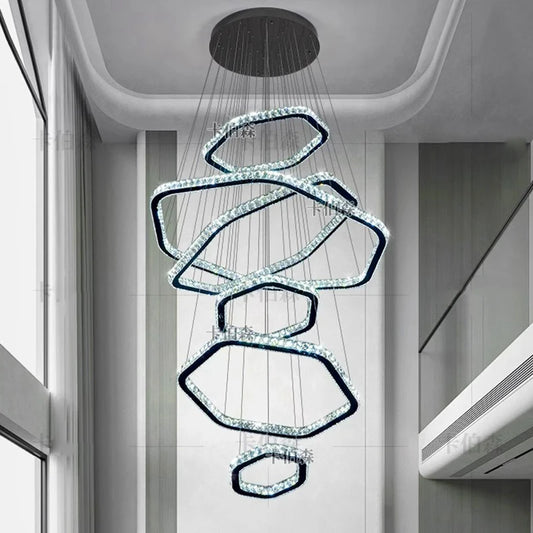 Moderne kristallen kroonluchter voor woonkamer – Crystalline