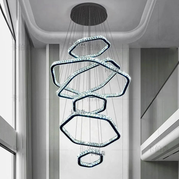 Lustre Cristal Moderne pour Salon – Crystalline