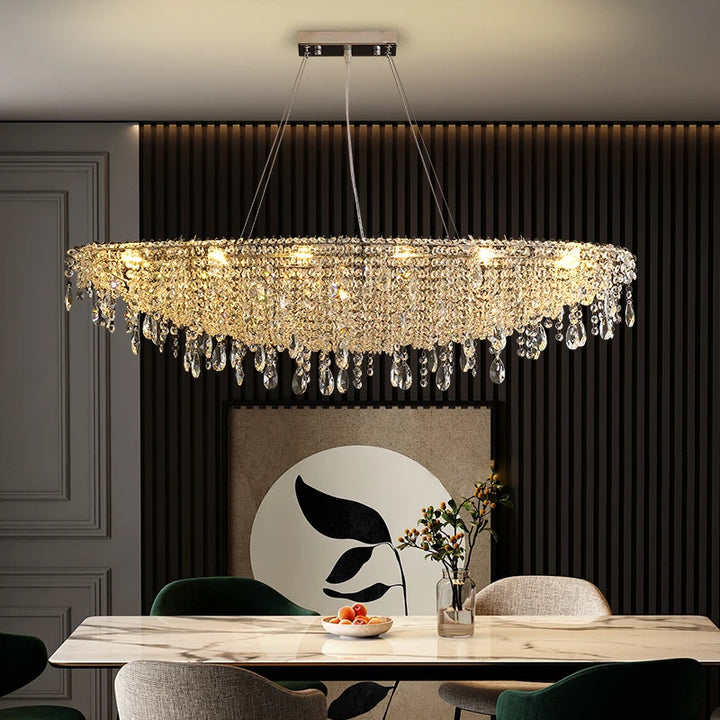 Suspension contemporaine en cristal pour salon – Crystarène