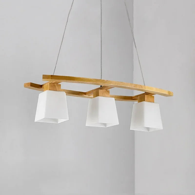 Moderne japanse houten hanglamp – Zenara