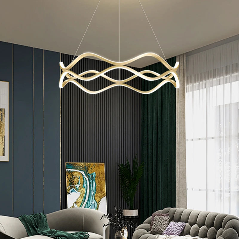 Hanglamp Aluminium LED Dimbaar Modern Design Woonkamer – Roumeas