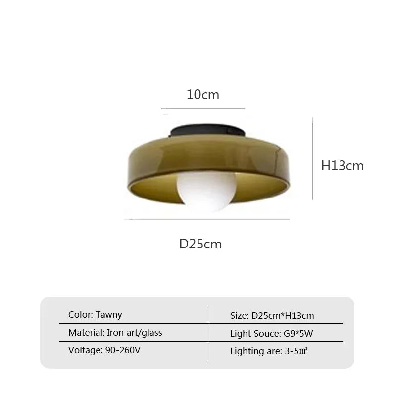 Plafonnier en verre blanc vintage pour entrée – Orbique