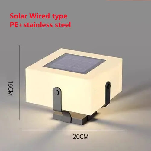 Lampe de Colonne Solaire en Acier Inoxydable pour Jardin – Solastice
