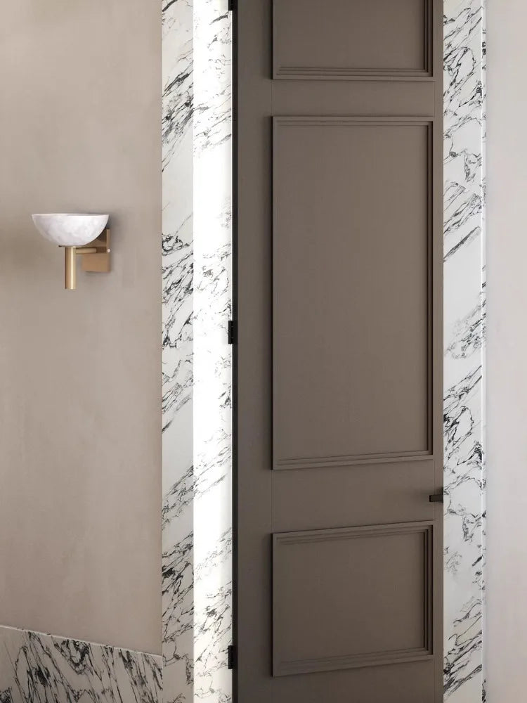 Applique murale en marbre et cuivre pour chambre – Ciraluce