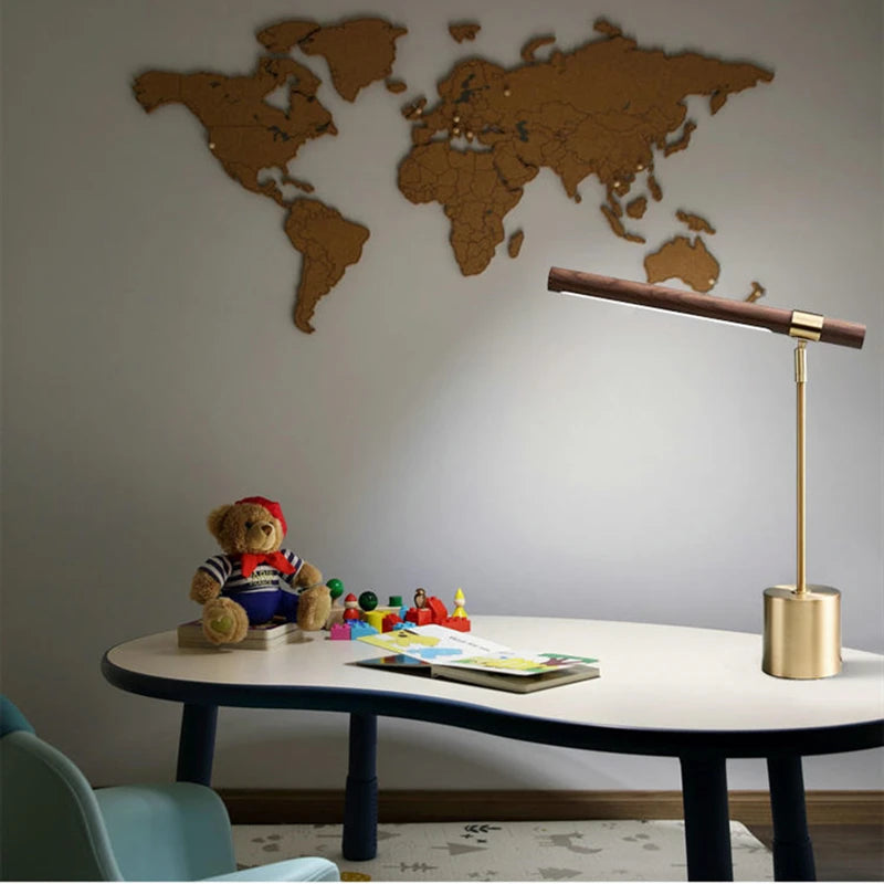 Lampe de Chevet Bambou Fer LED Minimaliste – Helios