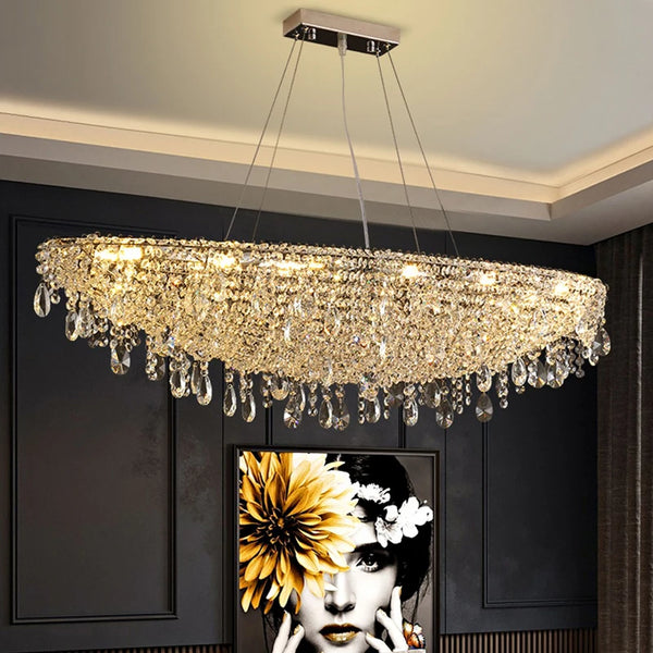 Suspension contemporaine en cristal pour salon – Crystarène