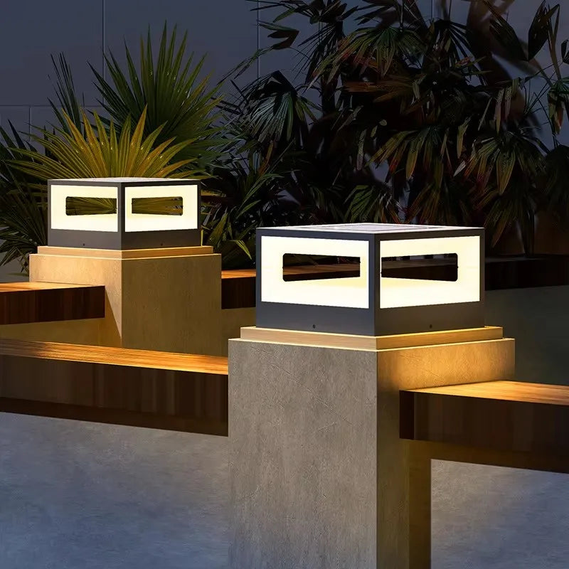 Lampe solaire extérieure en acier inoxydable – Solarique